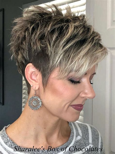 It is short on the sides and at the back, but slightly longer on top. . Pixie undercut